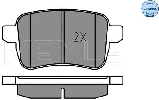 Brake Pad Set, disc brake MEYLE-ORIGINAL: True to OE. 025 251 5617 - image 2