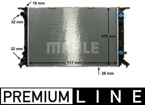 Radiator, engine cooling BEHR *** PREMIUM LINE *** CR 910 000P