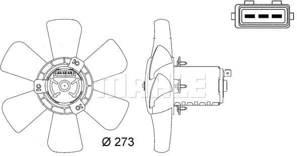 Fan, engine cooling BEHR CFF 7 000S