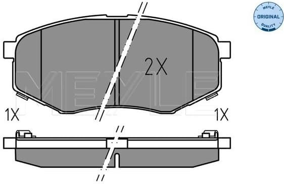 Brake Pad Set, disc brake MEYLE-ORIGINAL: True to OE. 025 251 8718