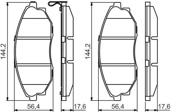 Brake Pad Set, disc brake 0986495353