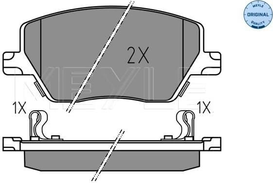Brake Pad Set, disc brake MEYLE-ORIGINAL: True to OE. 025 223 9719