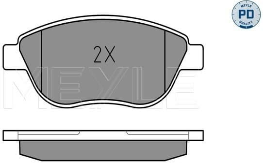 Brake Pad Set, disc brake MEYLE-PD: Advanced performance and design. 025 237 0918/PD - image 2