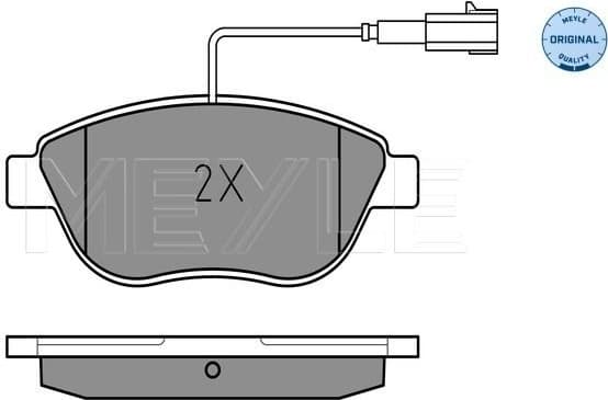 Brake Pad Set, disc brake MEYLE-ORIGINAL: True to OE. 025 237 0918/W