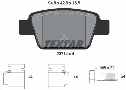 Brake Pad Set, disc brake Q+ 2371401