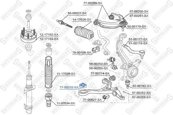 Mounting, control/trailing arm 77-00215-SX