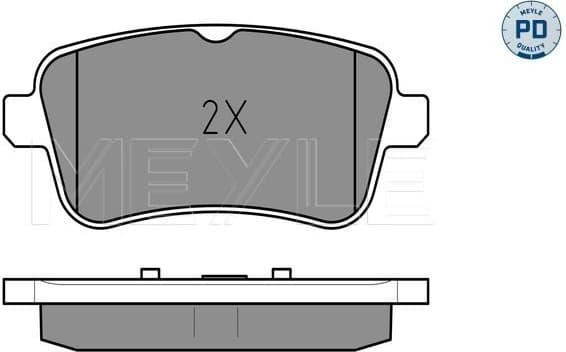 Brake Pad Set, disc brake MEYLE-PD: Advanced performance and design. 025 252 1516/PD
