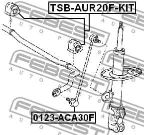 Repair Kit, stabiliser bush TSB-AUR20F-KIT - image 2