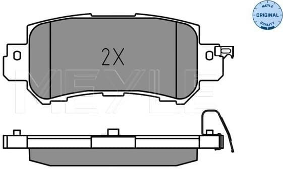 Brake Pad Set, disc brake MEYLE-ORIGINAL: True to OE. 025 255 4014