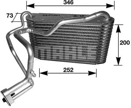 Evaporator, air conditioning BEHR AE 33 000S
