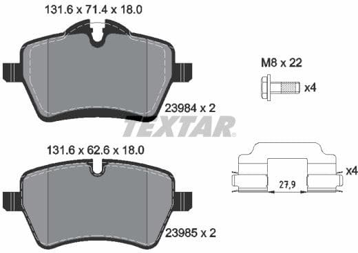 Brake Pad Set, disc brake Q+ 2398401