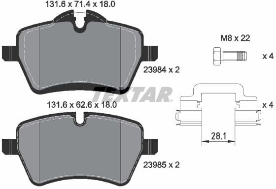 Brake Pad Set, disc brake Q+ 2398404
