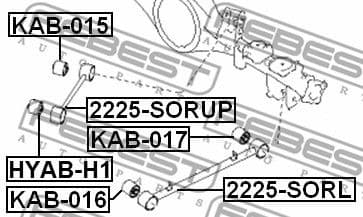 Mounting, control/trailing arm KAB-017 - image 2