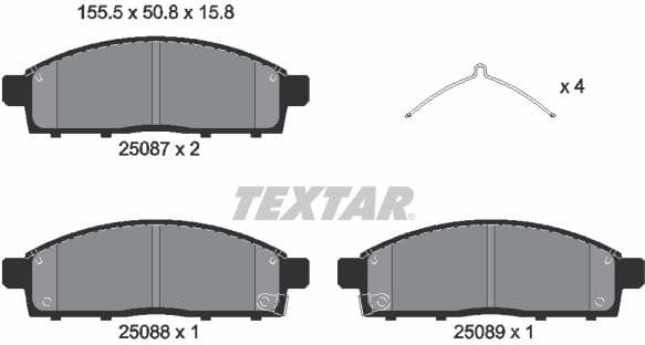 Brake Pad Set, disc brake 2508703
