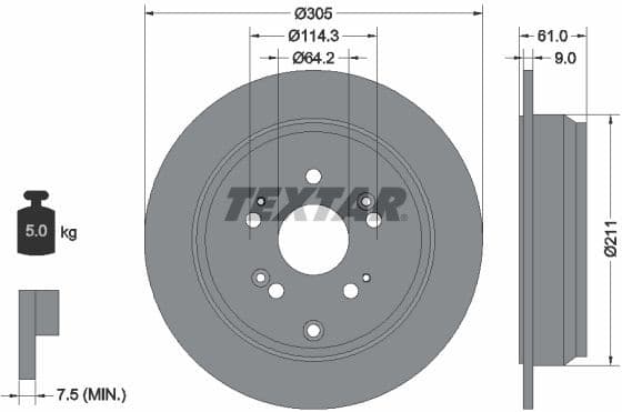 Brake Disc PRO 92162503