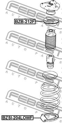 Rolling Bearing, suspension strut support mount BZB-212F - image 2