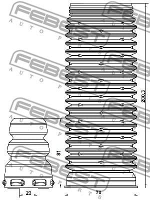 Dust Cover Kit, shock absorber VWSHB-TIGIF-KIT - image 2