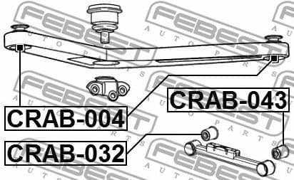 Mounting, control/trailing arm CRAB-004 - image 2