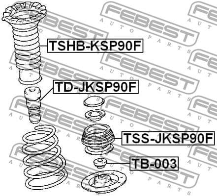 Suspension Strut Support Mount TSS-JKSP90F - image 2