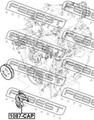 Tensioner Pulley, V-ribbed belt 1087-CAP - image 2