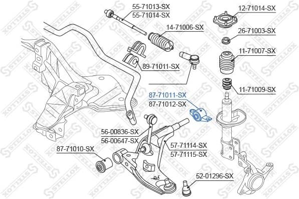 Mounting, control/trailing arm 87-71011-SX - image 2