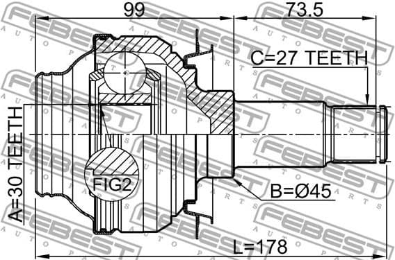 Joint Kit, drive shaft 1611-204R - image 2