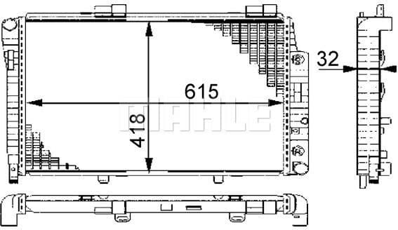 Radiator, engine cooling BEHR CR 270 000S - image 2