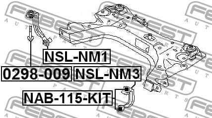 Holder, support frame/subframe NSL-NM3 - image 2