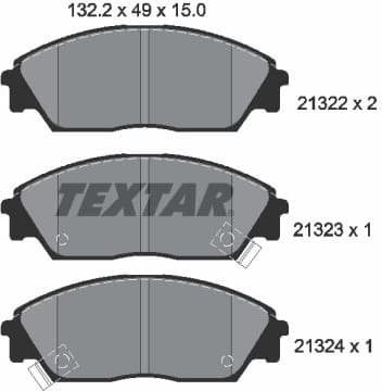Brake Pad Set, disc brake 2132201