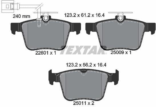 Brake Pad Set, disc brake Q+ 2260101