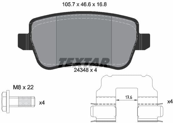 Brake Pad Set, disc brake Q+ 2434801