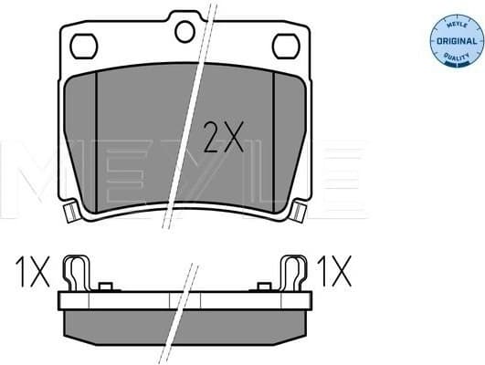 Brake Pad Set, disc brake MEYLE-ORIGINAL: True to OE. 025 235 9315/W