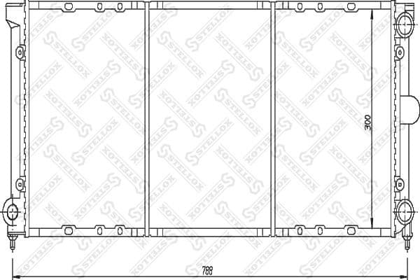 Radiator, engine cooling 10-25052-SX