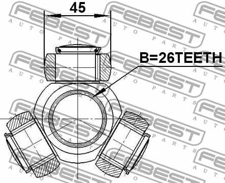 Spider Assembly, drive shaft 0116-AGV10 - image 2