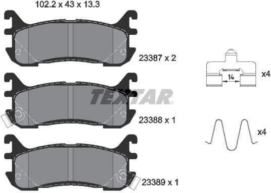 Brake Pad Set, disc brake Q+ 2338704