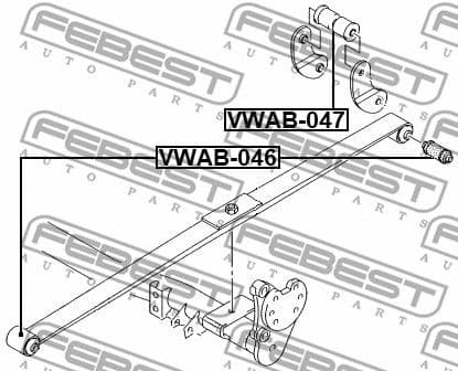 Bushing, leaf spring VWAB-046 - image 2
