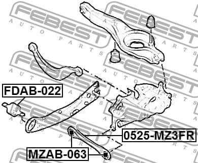 Mounting, control/trailing arm FDAB-022 - image 2