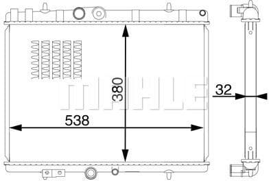 Radiator, engine cooling BEHR CR 1600 000S