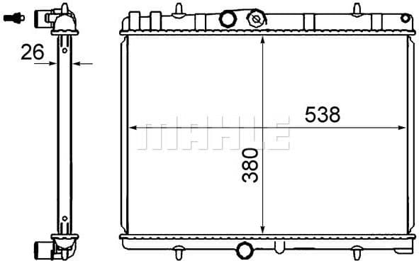 Radiator, engine cooling BEHR CR 2014 000S - image 2