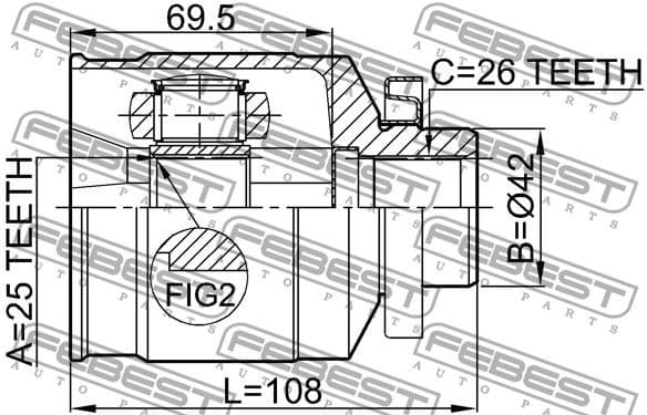Joint Kit, drive shaft 1211-TUCRH - image 2