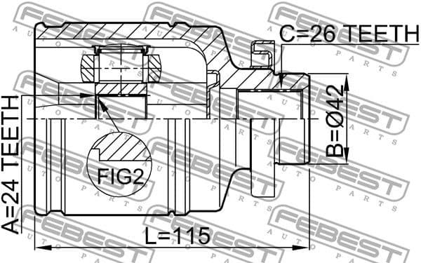 Joint Kit, drive shaft 2211-NS20RH - image 2