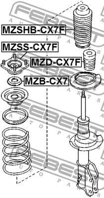 Rubber Buffer, suspension MZD-CX7F - image 2