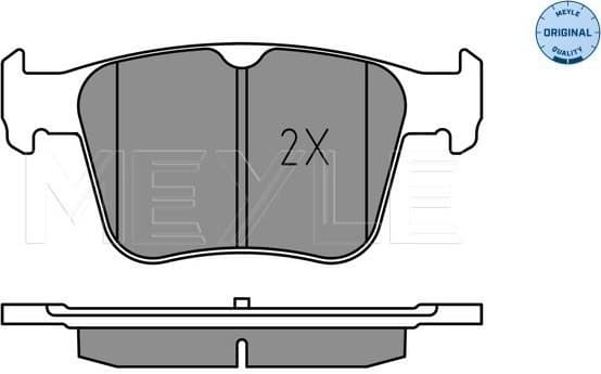 Brake Pad Set, disc brake MEYLE-ORIGINAL: True to OE. 025 250 0916 - image 2
