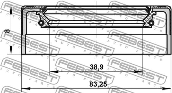 Shaft Seal, automatic transmission 95NEY-42830808C - image 2