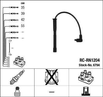 Ignition Cable Kit RC-RN1204