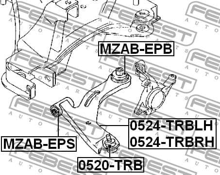 Mounting, control/trailing arm MZAB-EPS - image 2