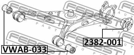 Mounting, control/trailing arm VWAB-033 - image 2