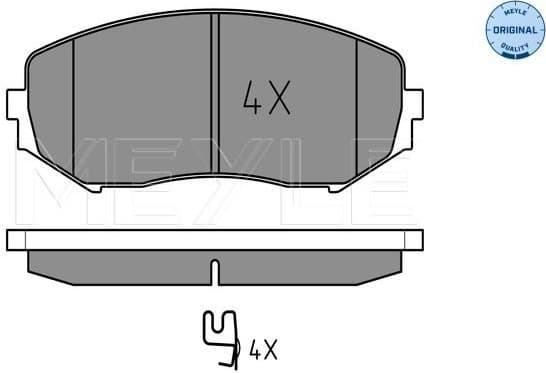 Brake Pad Set, disc brake MEYLE-ORIGINAL: True to OE. 025 243 4617/W
