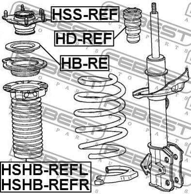 Rolling Bearing, suspension strut support mount HB-RE - image 2