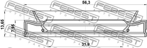Shaft Seal, automatic transmission 95HEY-33560814C - image 2